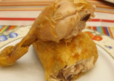 Pollo fritto nella friggitrice ad aria, croccante e sano